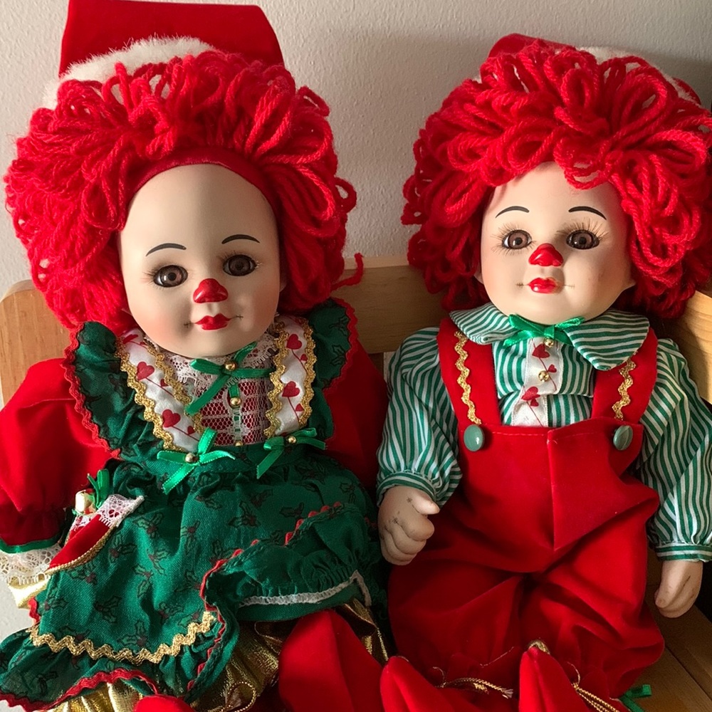 Marie Osmond Jingles and Belle Christmas Dolls